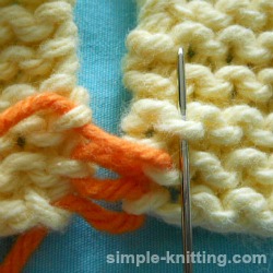 Seaming garter stitch