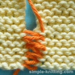 Seaming garter stitch