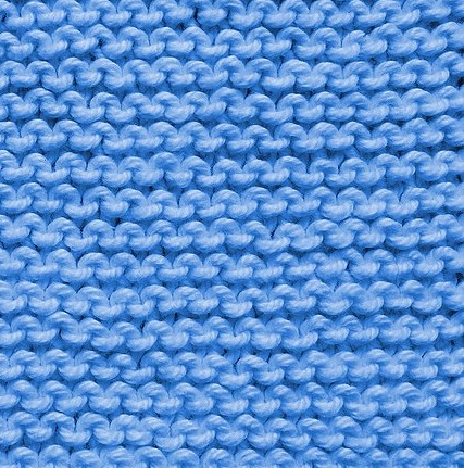 knitting the knit stitch on every row creates the Garter stitch pattern