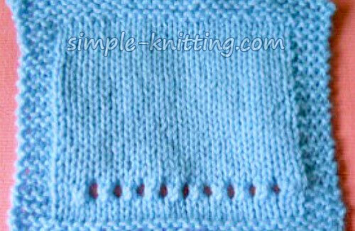 Knitting Tips - Gauge Swatch With Holes For Needle Size
