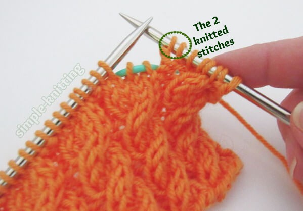 How to knit cable step 3 cont'd