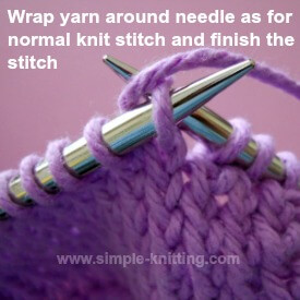 Knit through back loop quick knitting lesson for stitch pattern