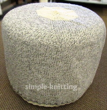 knitted ottoman cover