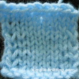After joining new ball of yarn