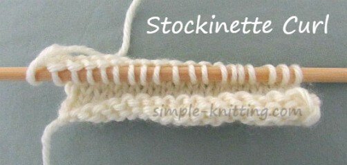 Stockinette stitch curling