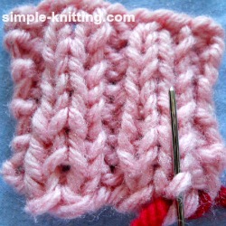 Weave in yarn tails in ribbing