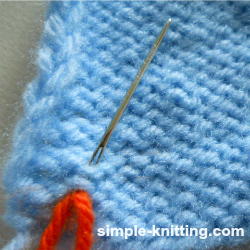 Weaving in yarn tails and ends
