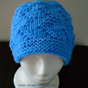 Zigzag Hat - Flat Top Hat Knitting Pattern